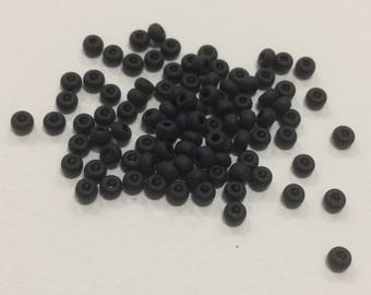 Size 8 Miyuki Seed Beads Matte Black 15g
