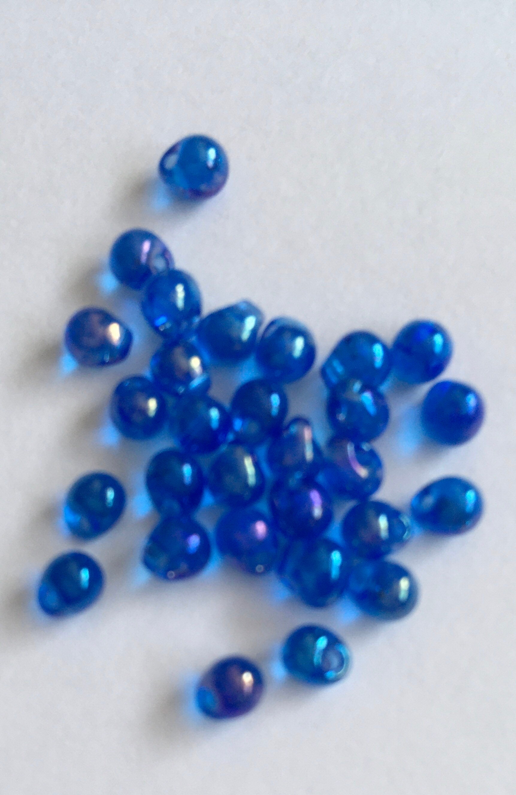 Miyuki 3.4mm glass drop beads available in several colours sold in 9g