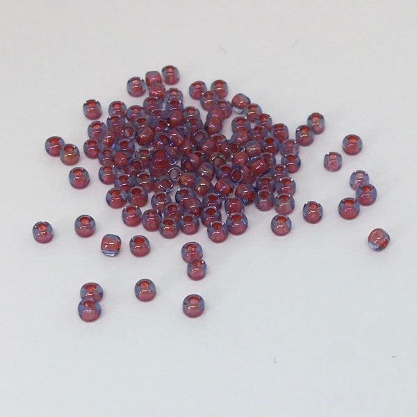 Inside Colour Light Sapphire/ Hyacinth Lined Toho 11/0 Seed Beads (TR-11-304)