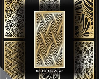 Abstract Wave Decorative Panels | CNC Laser Cut Files (Digital Product)