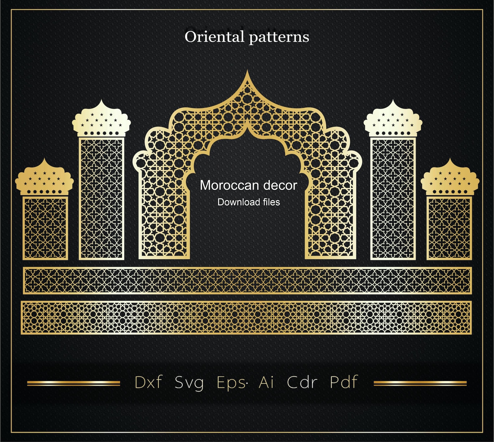 Moroccan Arch Wedding Backdrop SVG | Laser Cut CNC Panel (digital ...