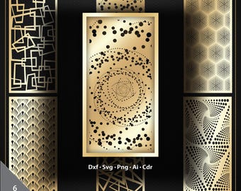 Modern Geometric Panel Set | CNC Laser Cut Files (Digital Download)