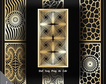 Modern Art Deco Panels | Laser Cut Files (SVG, DXF, PNG)