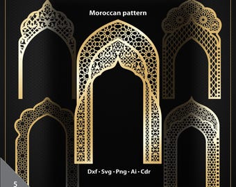 Moroccan Arch CNC Laser Cut Files | Arabic Pattern Wall Art