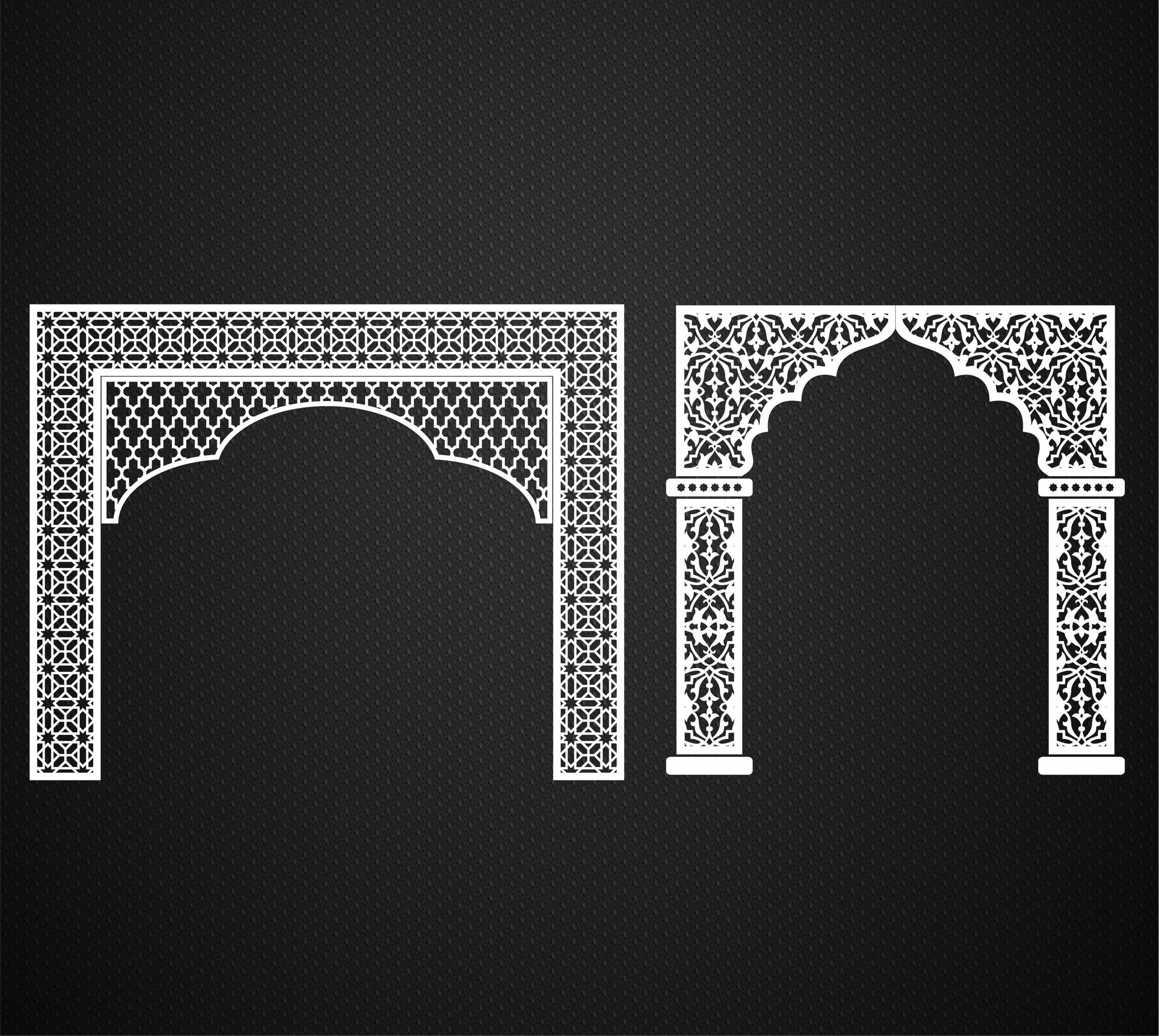 Decorative Moroccan Arches - Arabic Design Files in Dxf, Svg, Png for ...