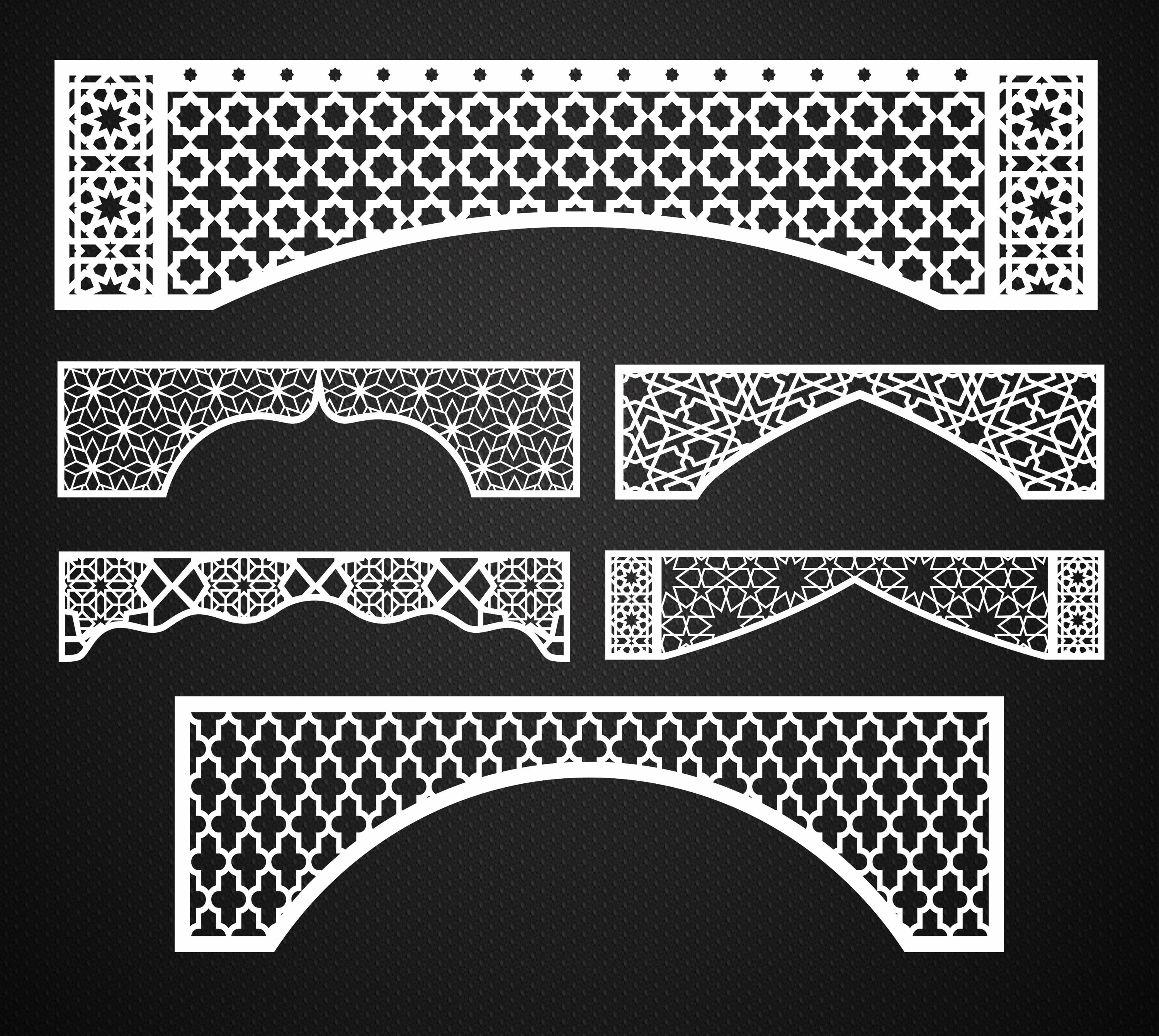 イスラム風モロッコのアーチデザイン | レーザーカットウォールアート