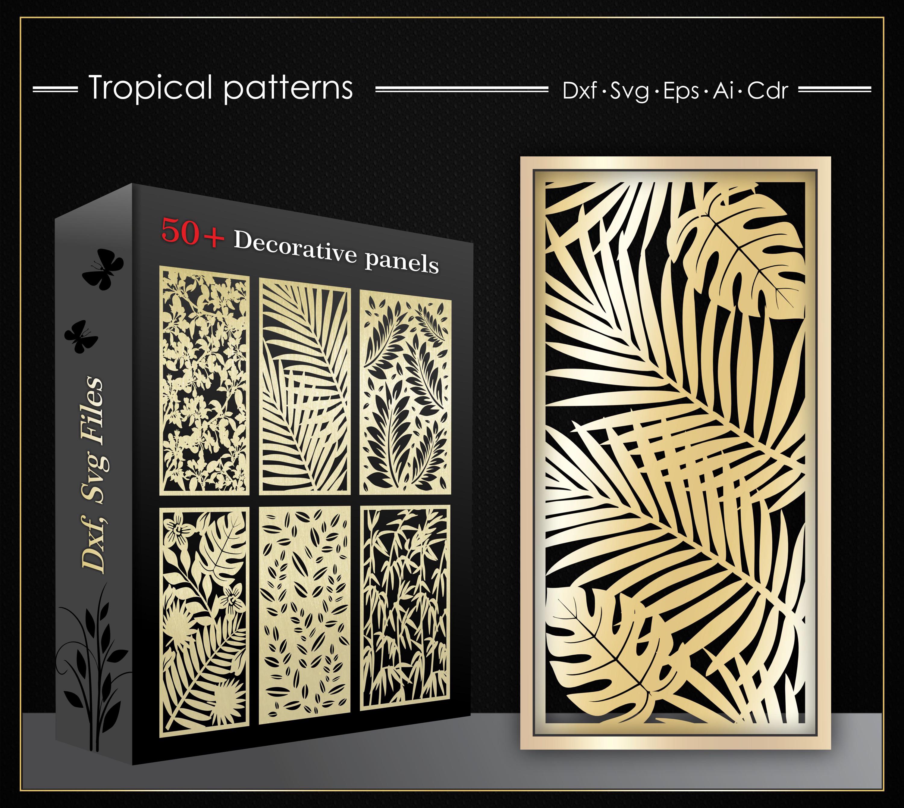 Tropical Laser Cut Panels – 50+ Floral Leaf Designs (SVG DXF) - Etsy