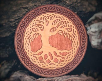 Tree of Life Decor SVG, Laser Engraving File, Celtic Ornament, Viking Layered Laser Cut Design, Two-Layer Digital Art, Instant Download File