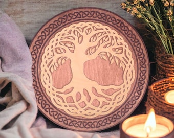 Tree of Life SVG Laser Cut & Engraving File, Celtic Knot Mandala, Spiritual Wall Art, Sacred Geometry Digital Download for Glowforge, Cricut