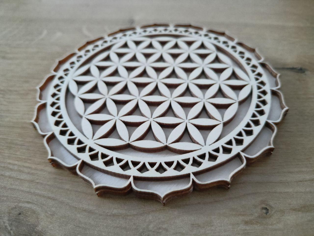 Flower of Life Mandala SVG – Laser Cut File – Digital Download for Cricut, Glowforge, CNC – Spiritual Design – Sacred Geometry Pattern