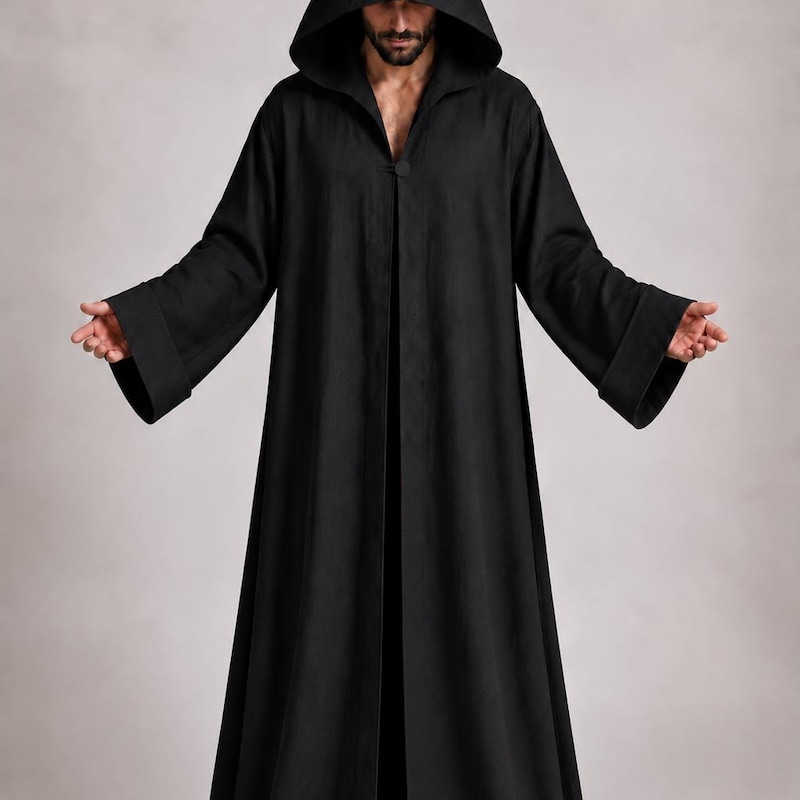 Hemp Robe Hooded Shirt Monk - Etsy
