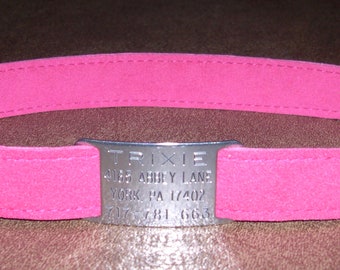 Ultrasuede® Custom ID Greyhound Tag Collar