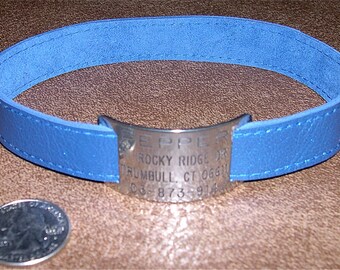 イタリアングレーハウンドまたはウィペット用のレザー製カスタムタグ