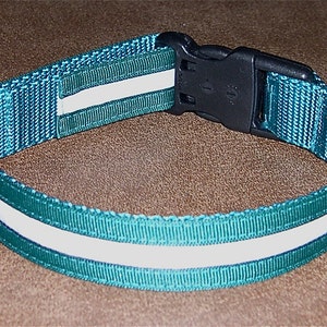 1" Glow-in-the-Dark Trimmed Dog Tag Collar