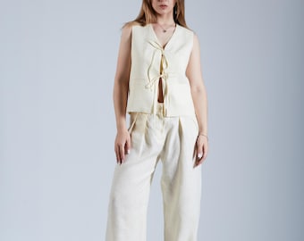 Linen Pants for Women | Linen Trousers High Waist