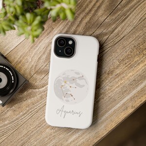 Aquarius zodiac sign| Phone CaseImpact-Resistant| Cases for Iphone| personal gift| Gift for her| Celestial iPhone Shell| Gift for Aquarius