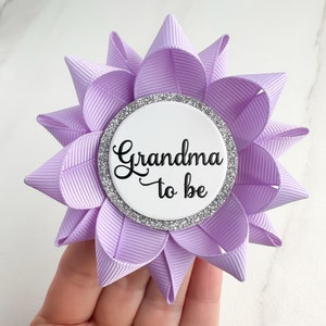 Lavender Baby Shower Decorations, Light Purple Baby Girl Shower, Grandma to Be Pin, Orchid, Lilac, Girl Baby Shower Pins, Lavender image 2