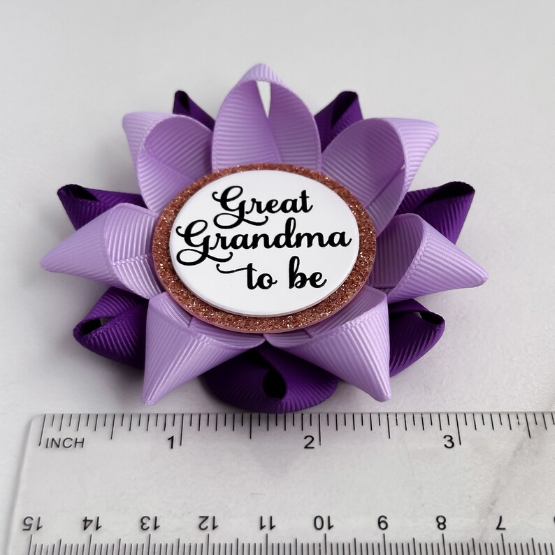 Great Grandma Gift, Great Grandma to Be Gift, Baby Shower Decorations, New Grandma Gift, Baby Shower Corsages, Lavender and Purple image 6