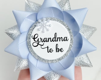 Baby Its Cold Outside Baby Shower Theme Decorations, Winter Baby Shower Pins, Custom Party Favors, Ice Blue and Silver with Snowflake