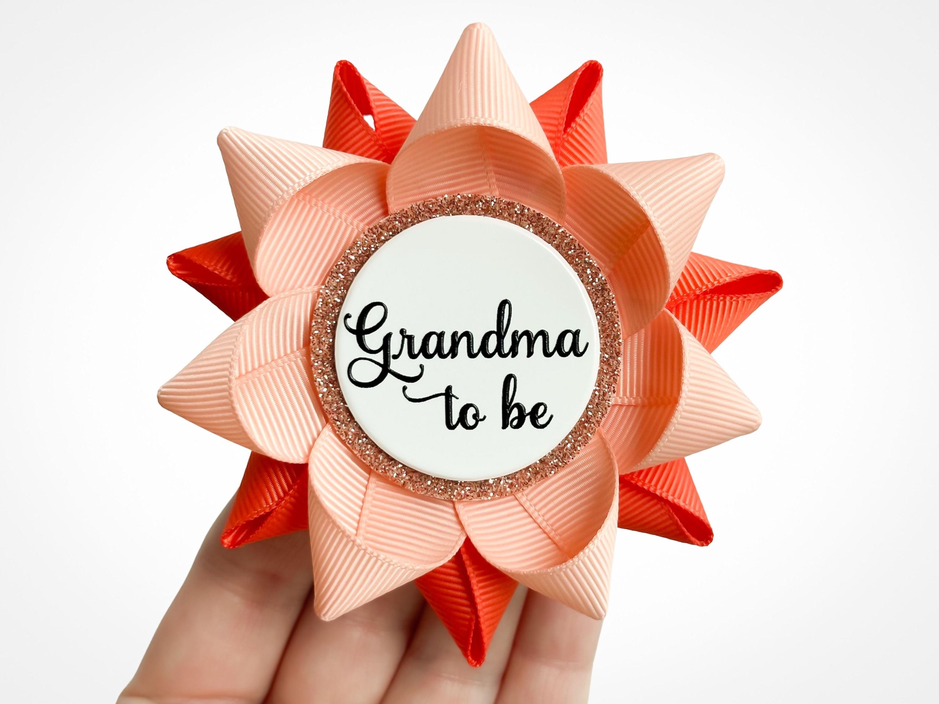 Little Cutie Baby Shower Pins, Lil Cutie Theme Baby Shower Decorations, Baby Shower Favors, Grandma to be Pin, Peach and Orange