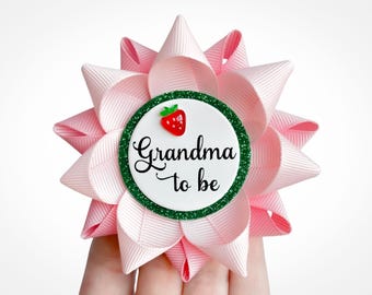 Strawberry Baby Shower Theme Favors, Custom Name Tags, Sweet Little One, Pale Pink, Pink, Red Berry