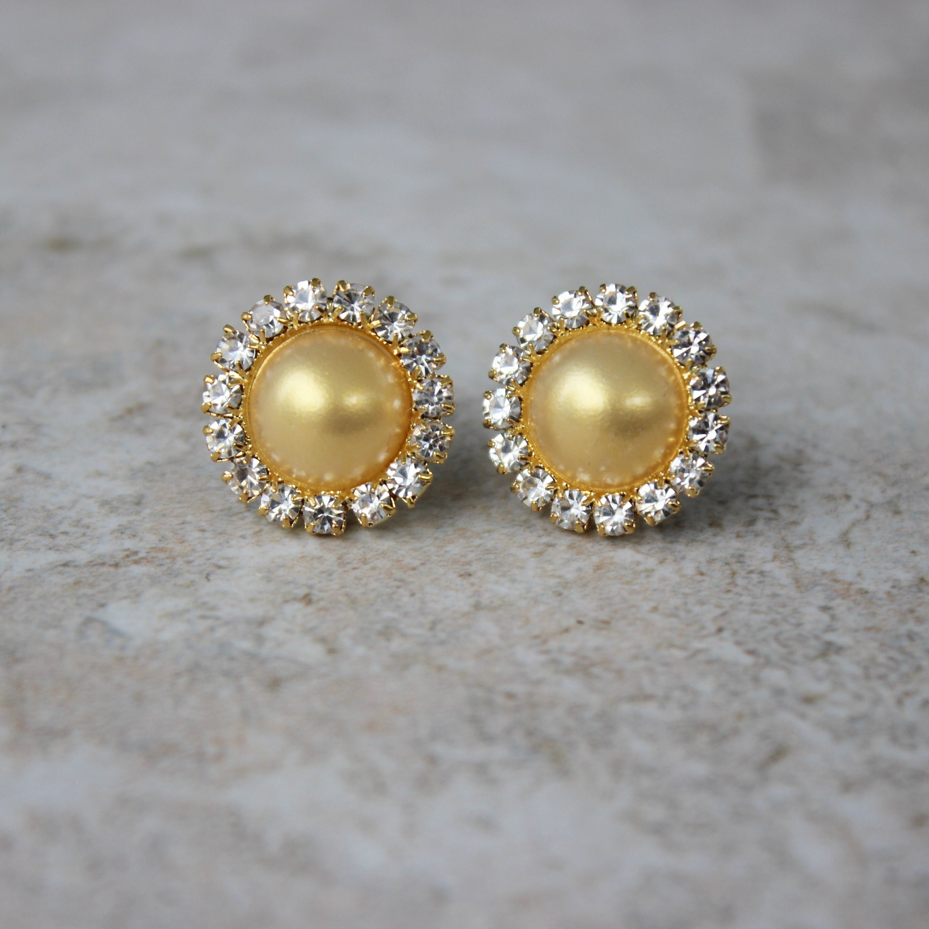 Sunflower Gold Earrings Sunflower Wedding Jewelry Sunflower Etsy