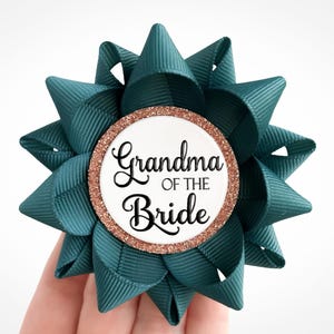 Teal Blue Bridal Shower Gift, Personalized Grandma of the Bride Corsage Pin