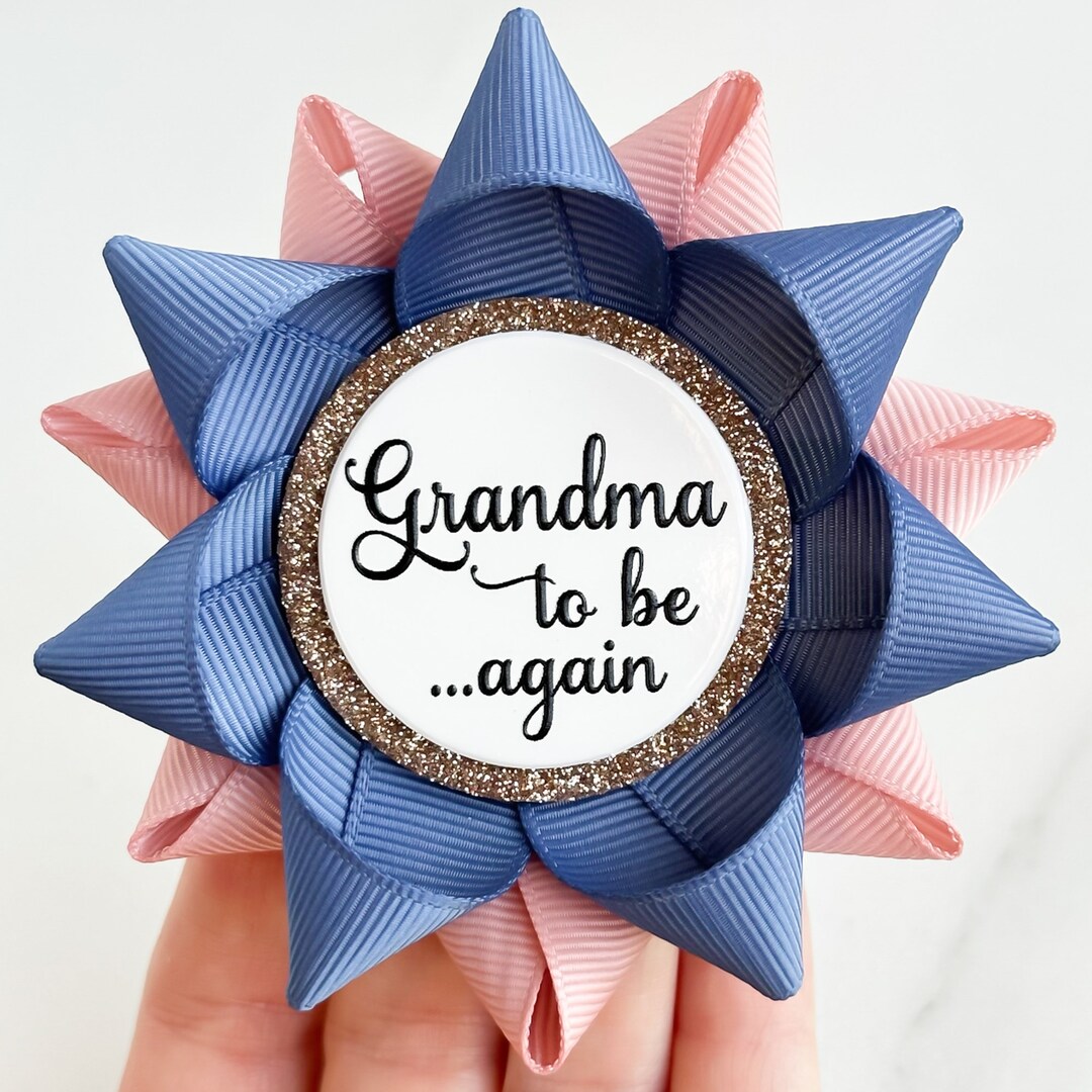 Time Again Pin Grandma to Be Again Pin, 2nd Time Grandma Gift, Nana to Be, Baby Shower ...
