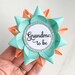 Gender Neutral Baby Shower Corsages, Gender Reveal Ideas, Gender Netural Baby Shower Decorations, Mommy to Be Pin, New Mom, Aqua and Peach 