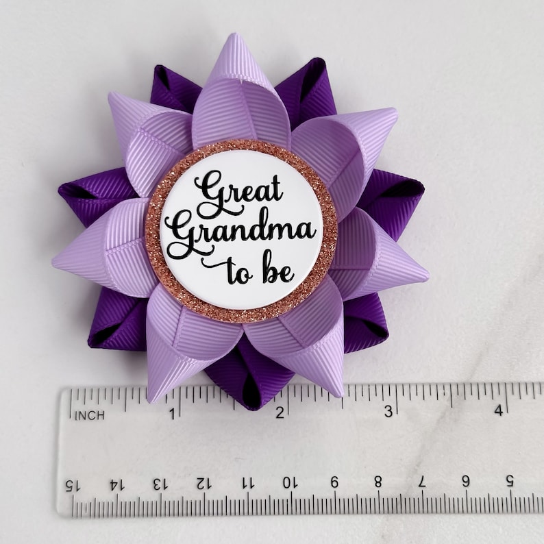 Great Grandma Gift, Great Grandma to Be Gift, Baby Shower Decorations, New Grandma Gift, Baby Shower Corsages, Lavender and Purple image 5