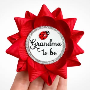 Ladybug Baby Shower Pins for Guests, Red Ladybug Baby Shower Decorations, Lady Bug Theme Baby Shower, Red with Ladybug