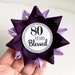 80th Birthday Gifts for Women, 80th Birthday Pin, 80th Birthday Gift for Mom, Eightieth Birthday Party Decorations, Deep Purple and Lavender