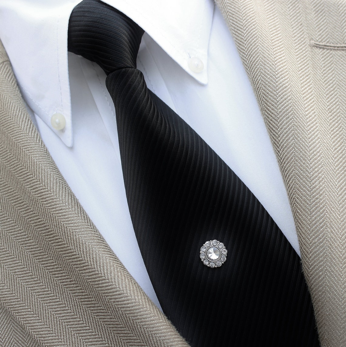 Black Tie Pin for Men Mens Accessories Mens Tie Pins Etsy
