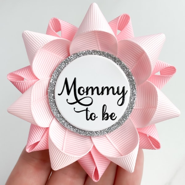 Baby Shower Corsages, Mommy to Be Pin, Grandma to Be Ribbon, Pale Pink Baby Shower Decorations, Baby Girl, New Mom, Pale Pink and Pink