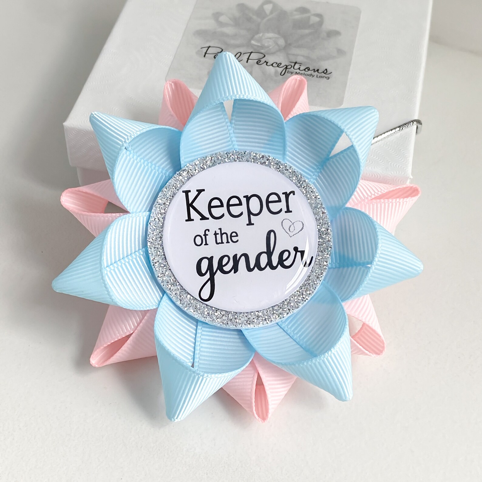 Gender Keeper Pin Keeper of the Gender Pin Pink and Blue Etsy