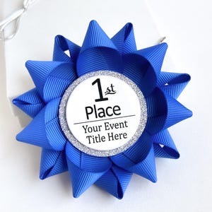 1st Place Award Ribbon, Achievement Pins, Custom Ribbon Colors and Text ...