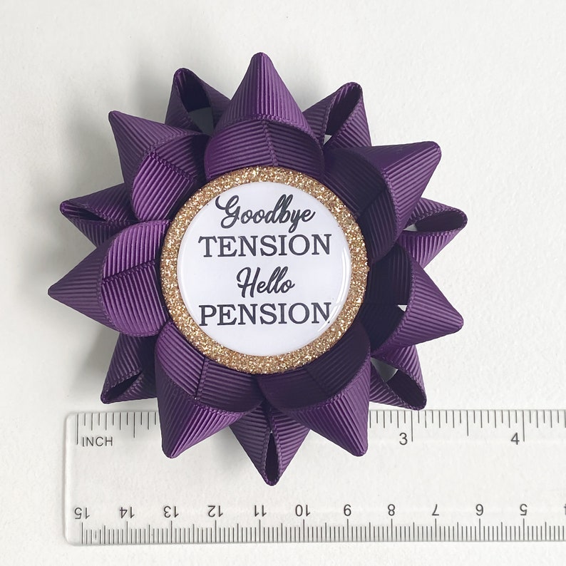 Retirement Gifts for Women Goodbye Tension Hello Pension Pin Etsy
