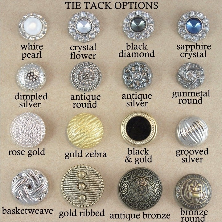 Mens Tie Tacks Wedding Tie Clip Rhinestone Silver Tie Tack Etsy