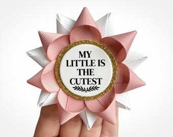 Sorority Reveal Gift, My Little is the Cutest Pin, Custom Color Keepsake Gifts, Greek Life Family Tree, Blush and White