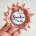 Rustic Pink Baby Shower Decorations, Grandma to be Pin, New Grandma Gift, Girl Baby Shower Corsages, Blush and Tan with Love Heart 