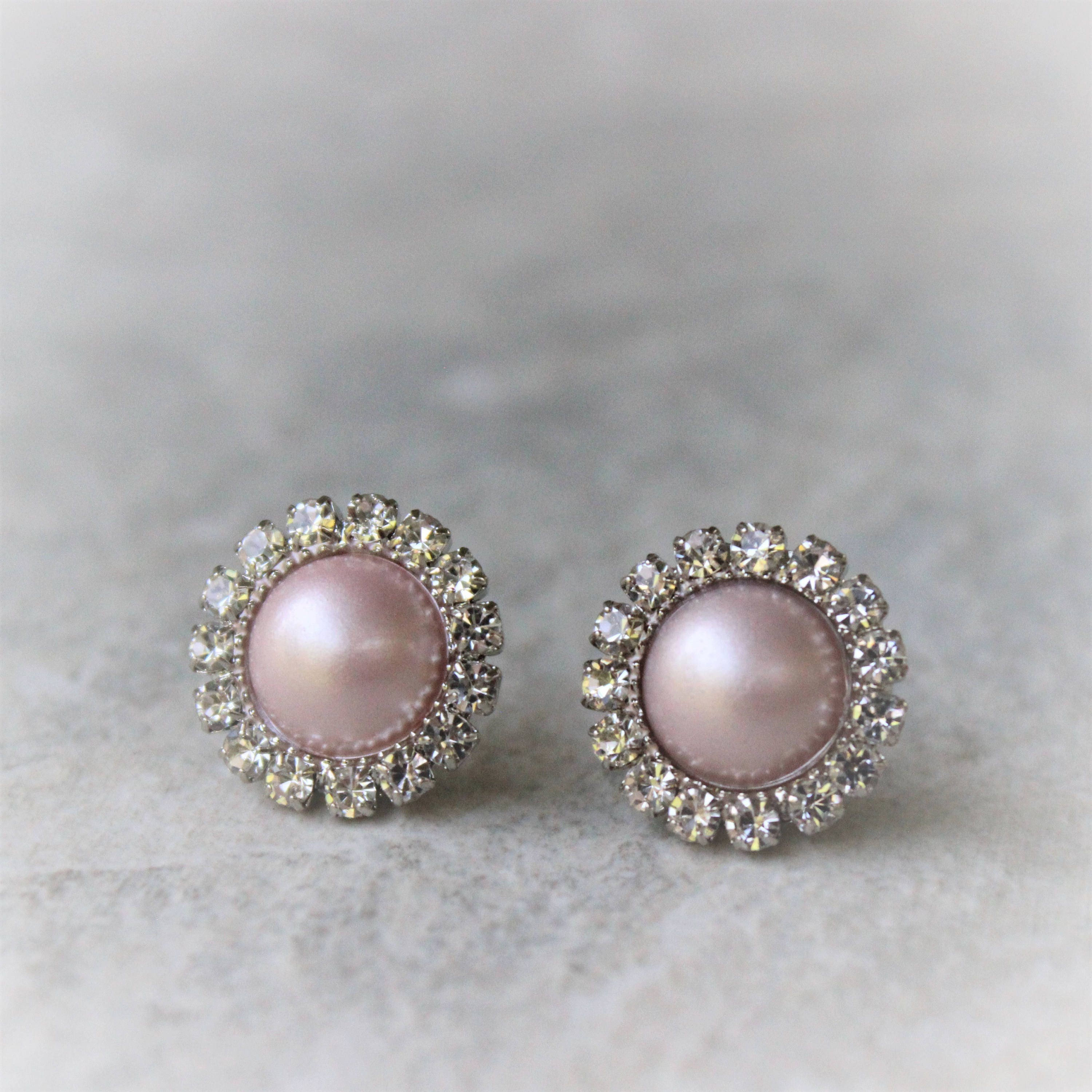 Blush Pink Earrings Blush Bridesmaid Earrings Blush Pink