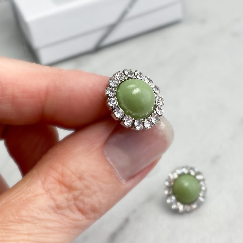 Sage Green Earrings Sage Green Wedding Jewelry Bridesmaid Etsy
