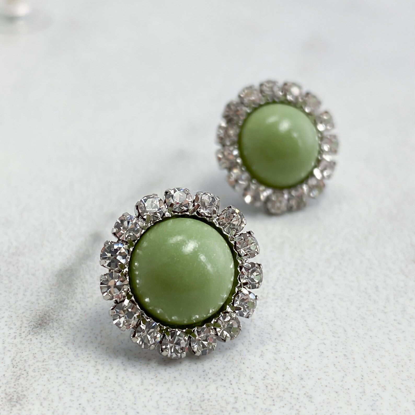 Sage Green Earrings Sage Green Wedding Jewelry Bridesmaid Etsy