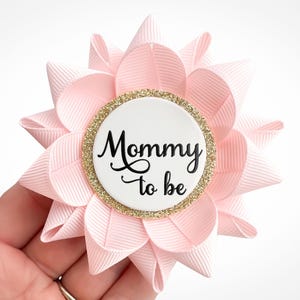 Pink and Gold Baby Shower Decorations, New Grandma Gift, Grandma to Be Pin, Mommy to Be Corsage, Baby Girl Shower, Pale Pink
