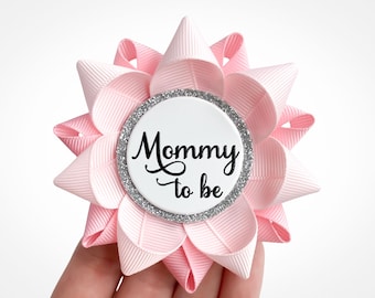 Baby Shower Corsages, Mommy to Be Pin, Grandma to Be Ribbon, Pale Pink Baby Shower Decorations, Baby Girl, New Mom, Pale Pink and Pink