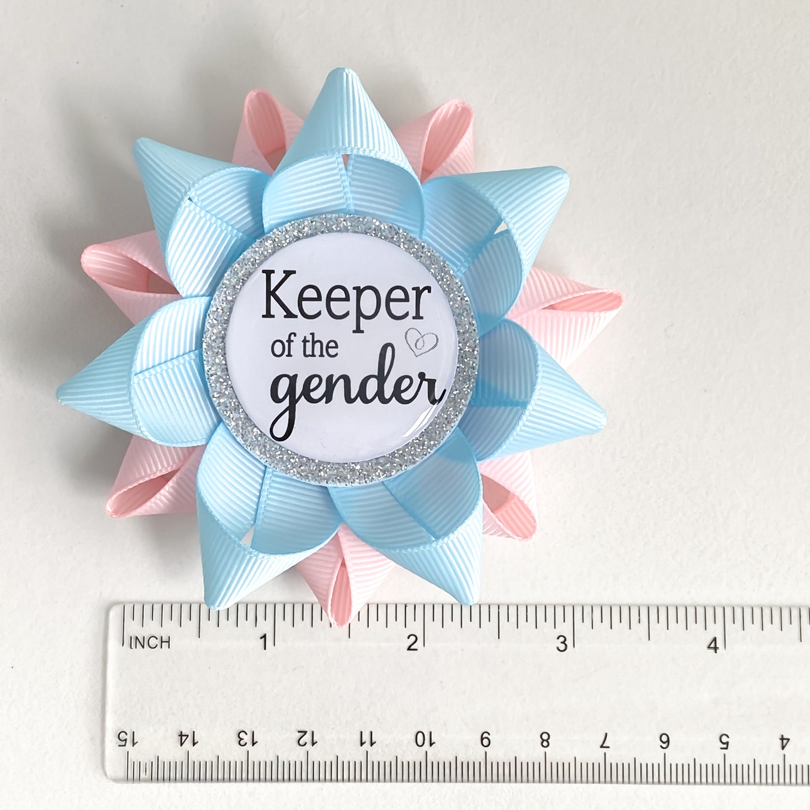 Gender Keeper Pin Keeper of the Gender Pin Pink and Blue Etsy