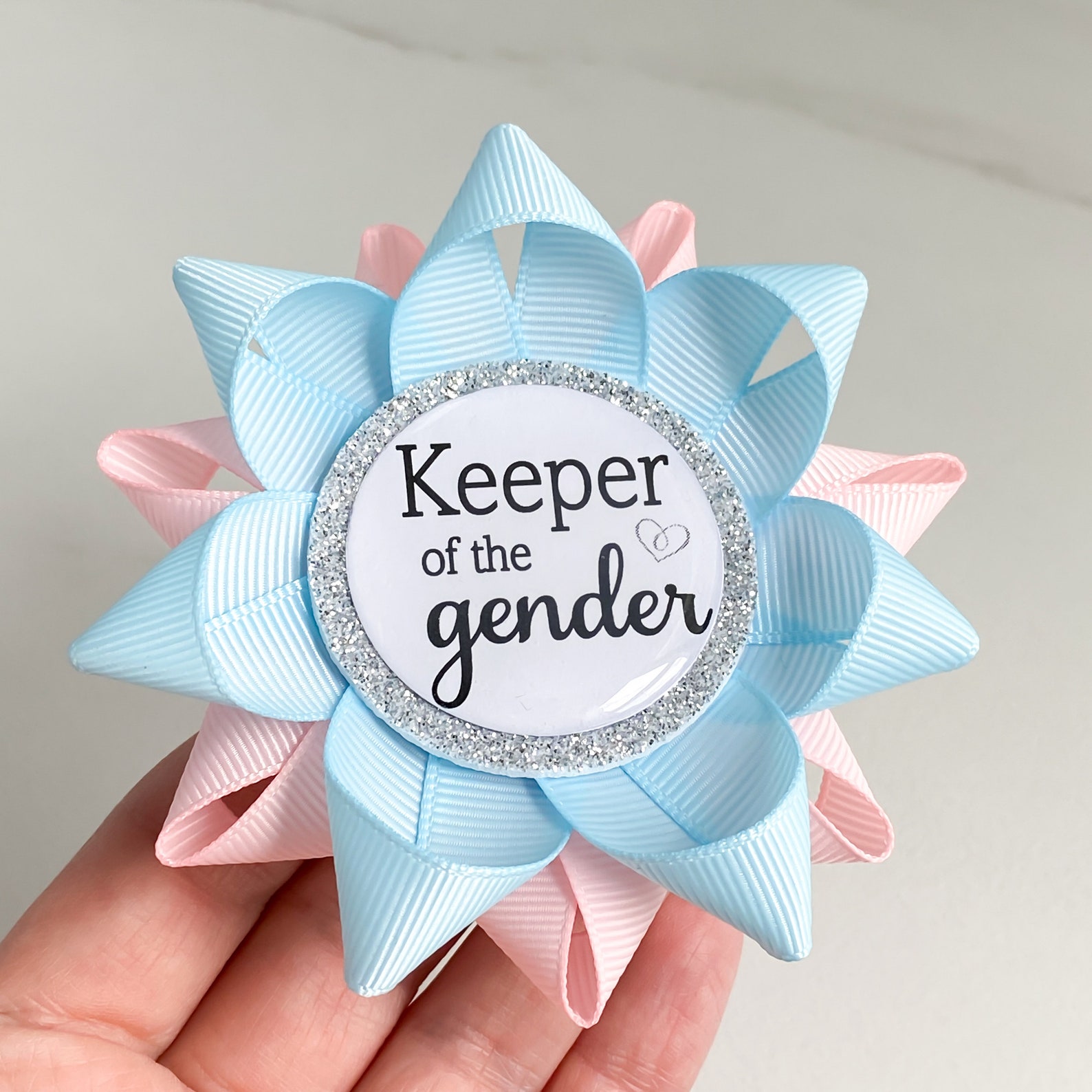 Gender Keeper Pin Keeper of the Gender Pin Pink and Blue Etsy