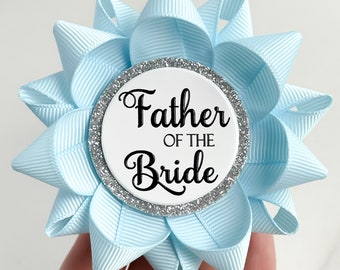 Father of the Bride Gift, Light Blue Wedding Party Decorations, Pale Blue Bridal Party Gifts, Baby Blue Father of the Bride Pin, Light Blue