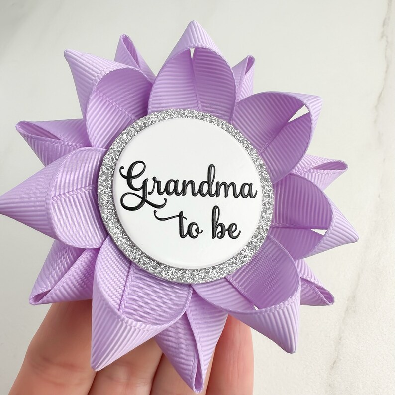 Lavender Baby Shower Decorations, Light Purple Baby Girl Shower, Grandma to Be Pin, Orchid, Lilac, Girl Baby Shower Pins, Lavender image 5