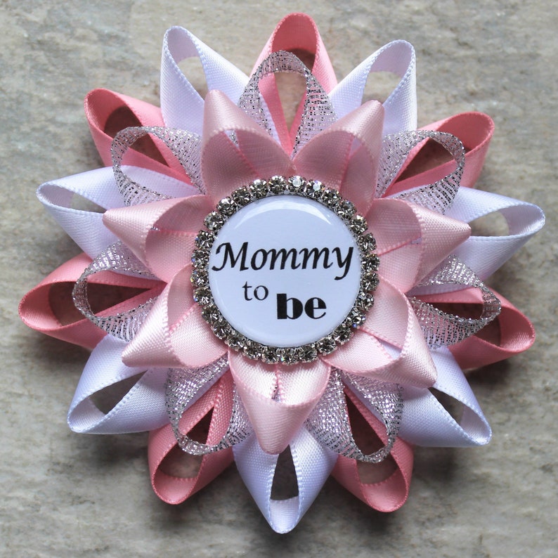 Baby Shower Corsages Mommy to Be Pin Grandma to Be Ribbon Etsy